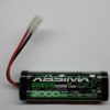 Batterie 7,2 Volts Ni-Mh 2000mAh avec prise Tamiya (verte) – Image 3